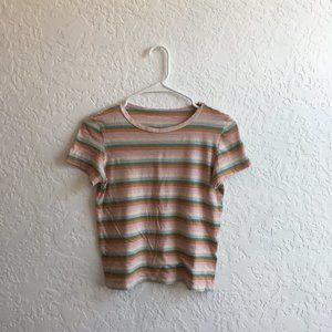 striped american eagle crop top